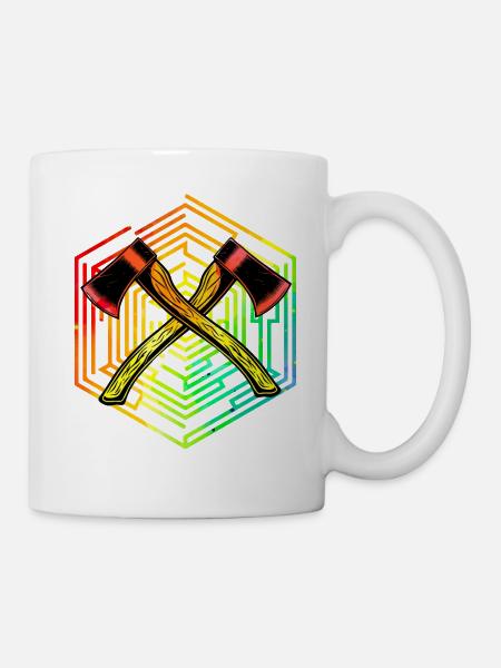Axtwerfen - Tasse - Weiß
