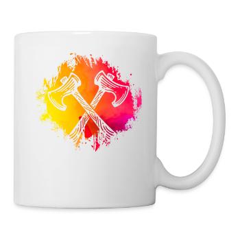 Lancer de hache rétro - Mug blanc - blanc - Droite