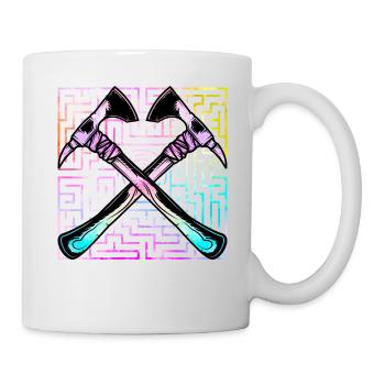Lancer de hache - Mug blanc - blanc - Droite