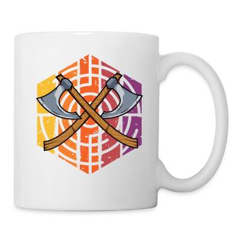 Lancer de hache rétro - Mug blanc - blanc - Droite