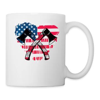 Lancer de hache - Mug blanc - blanc - Droite
