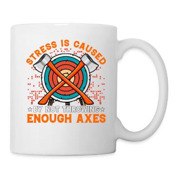 Le stress est causé par le fait de ne pas lancer suffisamment d’axes - Mug blanc - blanc - Droite