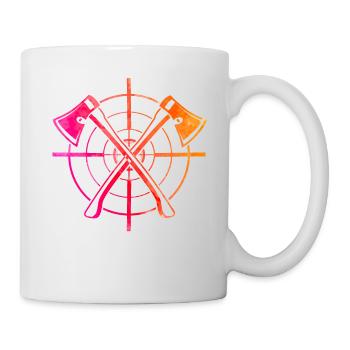 Lancer de hache rétro - Mug blanc - blanc - Droite