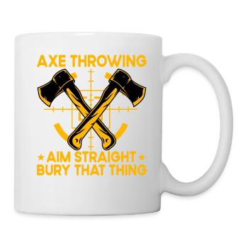 Axe Throwingai, enterrez directement cette chose - Mug blanc - blanc - Droite