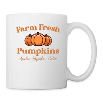 Farm Fresh Pumpkins Boho Retro Fall Vintage Autumn - Mug - white - Right