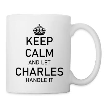Restez calme et laissez CHARLES s’en occuper - Mug blanc - blanc - Droite