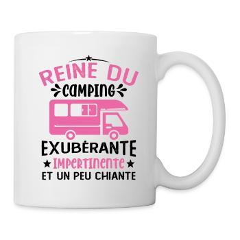 La Reine Du Camping Campeuse Cadeau Campeur Femme - Mug blanc - blanc - Droite