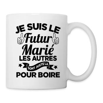 Cadeau de célibataire pour un futur marié - Mug blanc - blanc - Droite