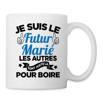 Cadeau de célibataire pour un futur marié - Mug blanc - blanc - Droite