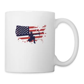 Arrowtag du drapeau américain - Mug blanc - blanc - Droite