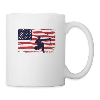 Arrowtag du drapeau américain - Mug blanc - blanc - Droite
