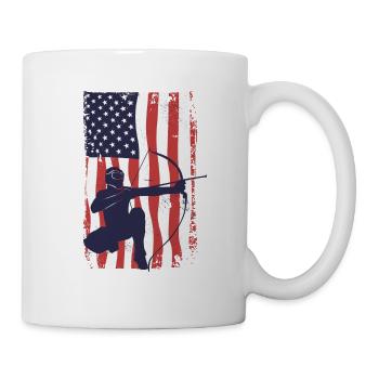 Arrowtag du drapeau américain - Mug blanc - blanc - Droite