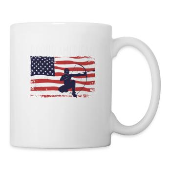 Arrowtag du drapeau américain - Mug blanc - blanc - Droite
