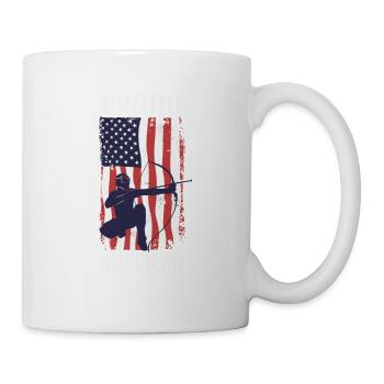 Arrowtag du drapeau américain - Mug blanc - blanc - Droite