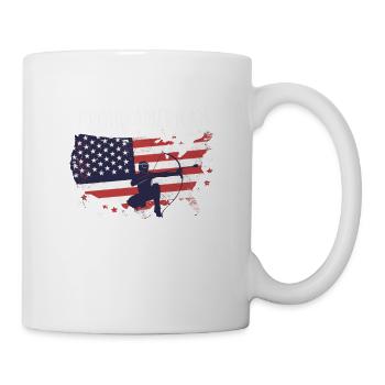 Arrowtag du drapeau américain - Mug blanc - blanc - Droite