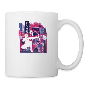 Vaporwave Synthwave Skyline Arrowtag - Mug blanc - blanc - Droite