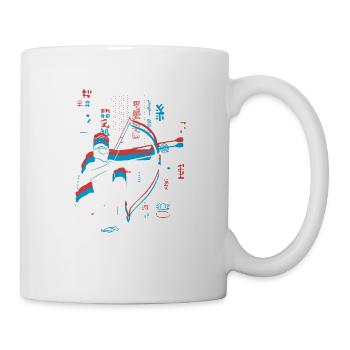 Vaporwave Synthwave Skyline Arrowtag - Mug blanc - blanc - Droite