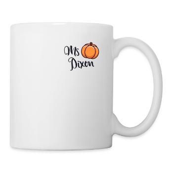 Mrs Dixon Halloween Teacher Pumpkin Fall Autumn - Mug - white - Right