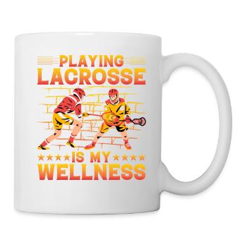 Playing Lacrosse is my Wellness - Tasse - Weiß - Rechts