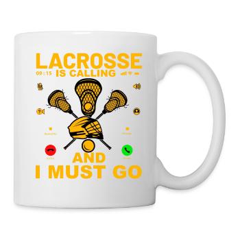Lacrosse is calling and I must go - Tasse - Weiß - Rechts