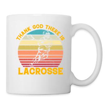 Thank God there is Lacrosse - Tasse - Weiß - Rechts