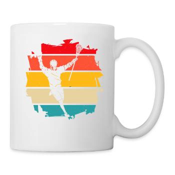 Lacrosse Retro - Tasse - Weiß - Rechts