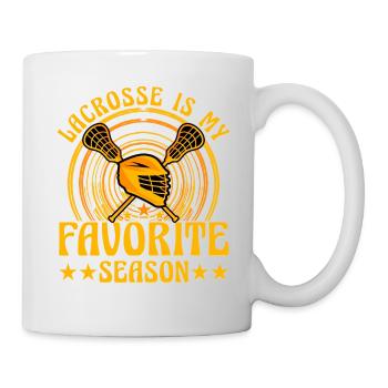 Lacrosse is my favorite Season - Tasse - Weiß - Rechts