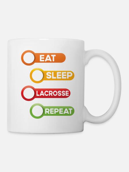 Eat Sleep Lacrosse Repeat - Tasse - Weiß