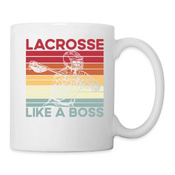 Lacrosse like a Boss - Tasse - Weiß - Rechts