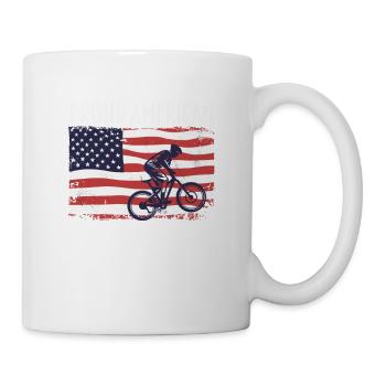 Amerikanische Fahne Downhill - Tasse - Weiß - Rechts