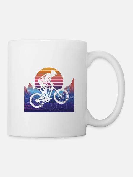 Vaporwave Downhill - Tasse - Weiß