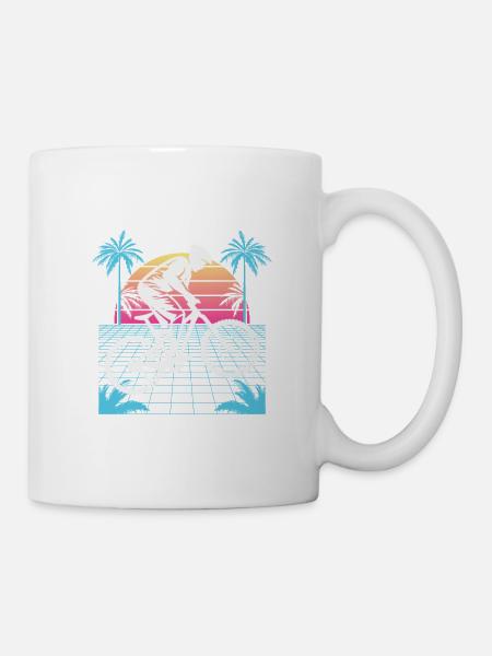 Vaporwave Downhill - Tasse - Weiß