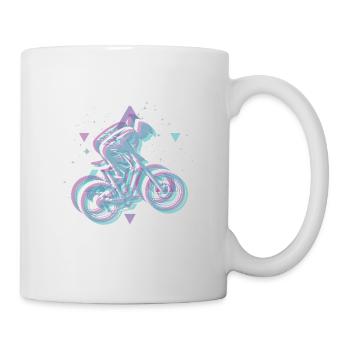 Vaporwave Weltall Downhill - Tasse - Weiß - Rechts