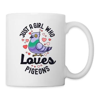 Juste une fille qui aime les pigeons Bird Lover Watcher - Mug blanc - blanc - Droite