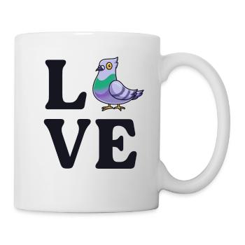 Pigeon Lover Bird Watcher Besitzer Ornithologe - Tasse - Weiß - Rechts