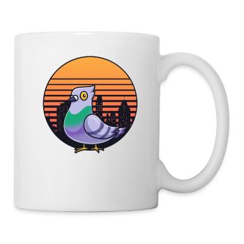 Pigeon rétro New York City Vintage Bird Lover - Mug blanc - blanc - Droite