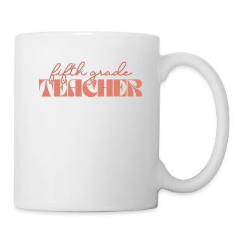 Retro 5th Grade Teacher Vintage Fifth Grade - Mug - white - Right