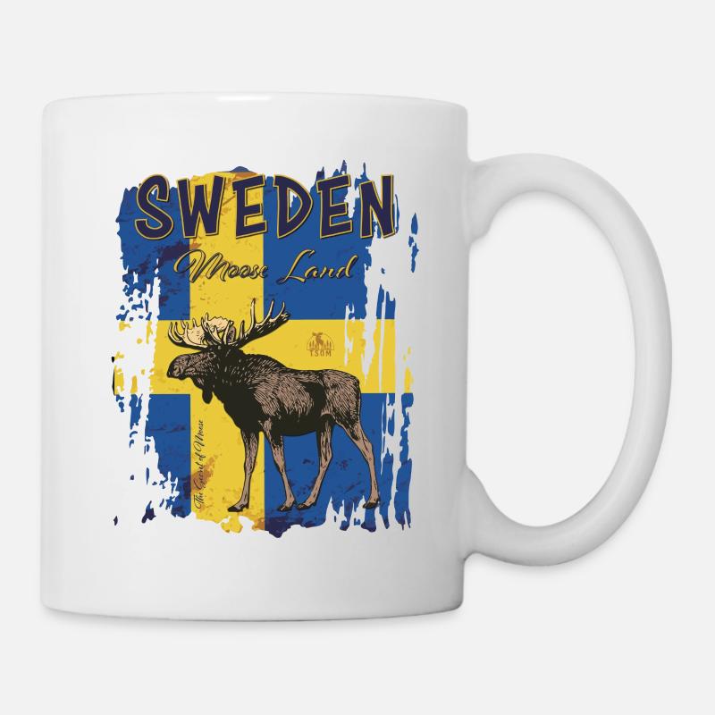 Suède - Schweden - Sverige - Moose - Mug blanc - blanc