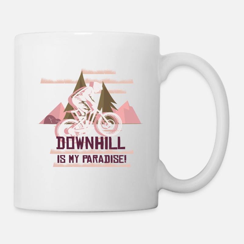 Downhill Mountainbike - Tasse - Weiß
