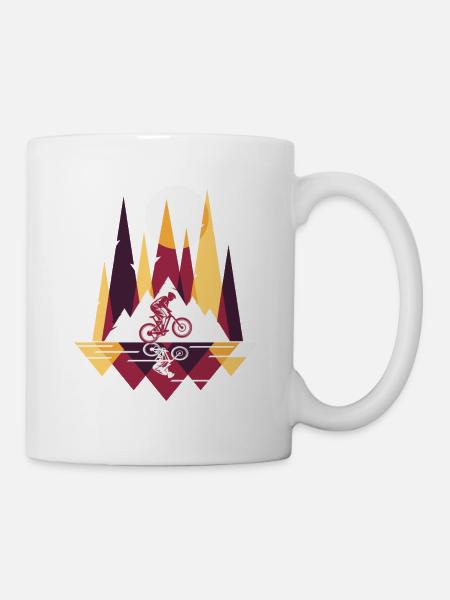 Downhill Mountainbike - Tasse - Weiß