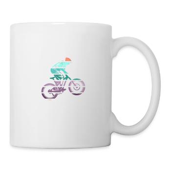 Descente rétro - Mug blanc - blanc - Droite
