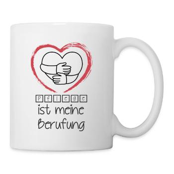 Pflege ist meine Berufung - Tasse - Weiß - Rechts