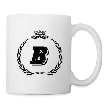 B Buchstabe Kranz - Tasse - Weiß - Rechts
