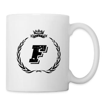 F letter wreath - Mug - white - Right
