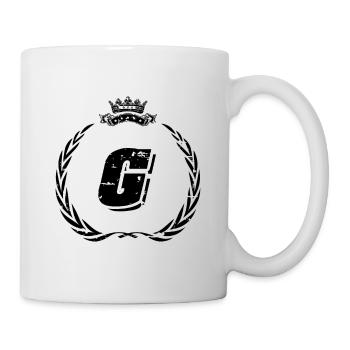 G Buchstabe Kranz - Tasse - Weiß - Rechts