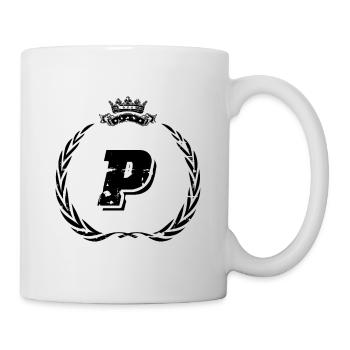 Couronne de lettre P - Mug blanc - blanc - Droite