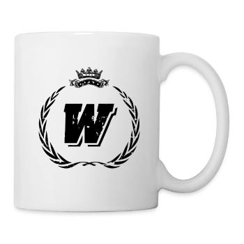 W letter wreath - Mug - white - Right