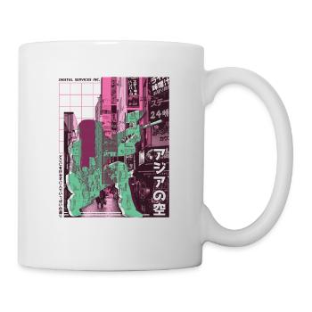 Asiatische Stadt Paintball - Tasse - Weiß - Rechts