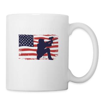 Amerikanische Fahne Paintball - Tasse - Weiß - Rechts