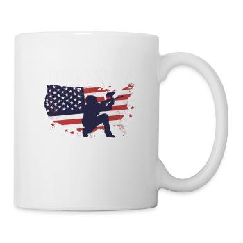Amerikanische Fahne Paintball - Tasse - Weiß - Rechts